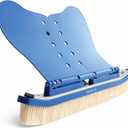 18" Swimming Pool Brush Head | More Than 10x the Brushing Force | Algae Removal & Weekly Brushing | Attaches to Your Existing Pole (Blue)