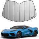 Car Windshield Sun Shade fits 2020-2024 Chevrolet Corvette C8,Deluxe Front Windshield Sunshade,6 Layers Sun Shield,Accordion Fold