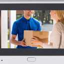 1080P Door Peephole Camera 4.3 inch Smart Visual Intercom Doorbell with Two Way Call, PIR Body Detection, 5000mah Rechargeable Battery Cloud SD