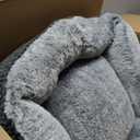 Bedsure Washable Dog Bed Small Medium Size Dog - Rectangle Fluffy Plush Pet Bed Puppy Bed, Comfy Corduroy Fleece and Nonskid Bottom,25x21x7inches,Suitable for Pet Up to 20lbs,Grey