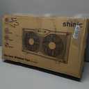 shinic Twin Window Fan with 9-Inch Blades Reversible Airflow, 3 Speeds, Thermostat Control, Fits 23.8"-37" Windows, Window Exchaust Fans for Home Bedroom, ETL Certified