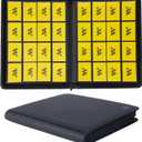 Card Binder 16 Pocket,Trading Card Binder Holds up to 1408 Cards with 44 Sleeves,Zipper Card Holder Album Compatible with TCG/Sports Cards-Black