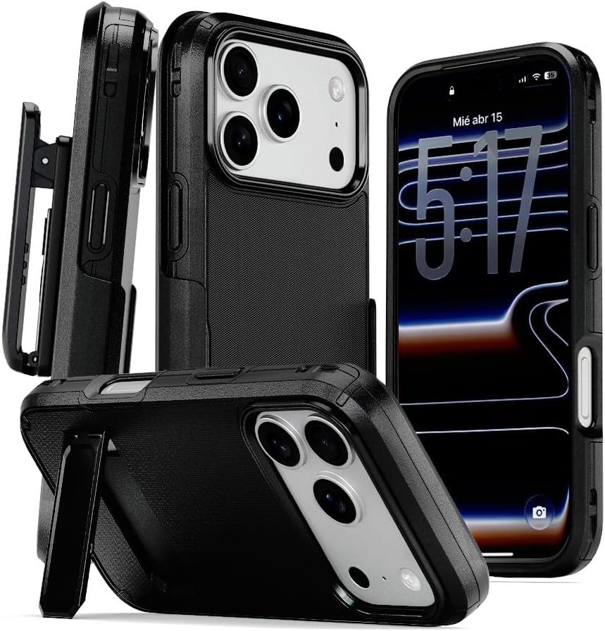 MOTIVE for iPhone 17 Pro Case with Belt Clip, Rugged Dual-Layer, Shockproof 17 iPhone Pro Holster case Belt Clip, Slim Wireless Charging Compatible, Durable Kickstand, 6.3 | Ranger v2 Series