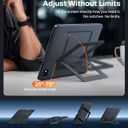 Torras Ostand K1 Guardian for iPad Pro 13 inch Case 2025 M5 & 2024 M4, Ultra Stable Stand, Multiple Adjustable Viewing Angles, Slim Protective Kickstand iPad Pro 13 Case with Pencil Holder, Black