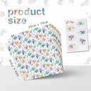 DazzleDaisy 6-Sheet Dragon Gift Wrap Set – Colorful Birthday Wrapping Paper, Matching Tags & Stickers for Boys & Girls, Eco-Friendly Kraft Paper Sheets