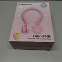 2 x LEMOISTAR Portable Neck Fan, Hands Free Bladeless Fan, 360 Cooling Personal Fan, Battery USB Rechargeable 3 Speed Adjustable Wearable Fan for Outdoor Indoor Office Travel Sports Women(Pink)