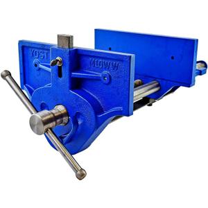 Yost Vises M10WW Rapid Action Woodworking Vise | Quick Release Lever for Quick Adjustments | 10 Inch Jaw Width | Made with Heavy-Duty Cast Iron | Blue