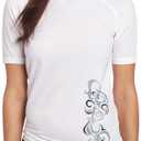Kanu Surf Women's Breeze UPF 50 Short Sleeved Active Rashguard & Workout Top (Medium)