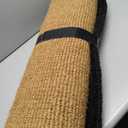 Kempf Black Border Coco Coir Door Mat, 24" x 48", Woven Backed, Heavy Duty Outdoor, Natural Fiber Entrance Mat for Front Door, Patio, Porch
