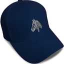 Custom Baseball Cap Horse Riding Equestrian Embroidery Dad Hats for Men & Women (Navy Design Only)