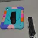 BMOUO iPad 10th Generation Case - iPad 10.9 2022 Case with Screen Protector, 360 Rotating Stand & Pencil Holder & Hand & Shoulder Strap Shockproof Kids Case for 10.9 inch iPad 10th Gen 2022, Turquoise