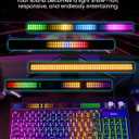 SABLUTE Quiet Wired Gaming Keyboard, 94-Key RGB Keyboard with Sound-Reactive Light Bar, Volume Control Knob, Anti-Ghosting, Compact Keyboard with Numpad for PC, for PS5, for Xbox, Black