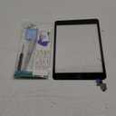 Black Digitizer Repair Kit for iPad Mini 1&2 A1432 A1489 Touch Screen Digitizer Replacement with IC Chip + Home Button + Tools + Pre-Installed Adhesive