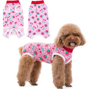 Coppthinktu Recovery Suit for Dogs After Surgery, Dog Onesie Surgery Recovery Suit for Female Spay, Soft Male Surgical Pajamas Bodysuits for Small Medium Puppy to Anti Licking Dog Cone Alternative (Large)