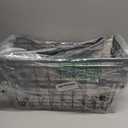 Goovilla Freezer Organizer Bins with Foldable Handle, 4 Pack Stackable Freezer Baskets for 3.5-7 Cu.FT Deep Chest Freezer Organization, Coated Metal Freezer Storage Bins with Better Space Utilization (Black)