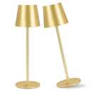 IMQSQIK 1 Pack Cordless Table Lamp, 5000mAh Portable Rechargeable LED Desk Lamp (Gold)