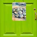 Caroline's Treasures Sand Dollars Wall or Door Hanging Prints Aluminum Metal Sign Kitchen Wall Bar Bathroom Plaque Home Decor Front Door Plaque, 12x16, Multicolor