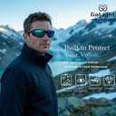 GoLight Polarized Wraparound Sports Sunglasses for Men & Women – UV400, Anti-Glare, Lightweight Frame with Metal Hinges