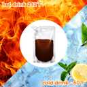 Meanplan 100 Pcs Plastic Pouches Bulk Reusable Squeeze Pouches Clear Plastic Juice Leak Proof Bags with Funnel for Party Favors Supplies(3.5 oz,Inclined Mouth)