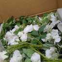 Ling's moment 41.0" Tall Free-Standing Wedding Aisle Artificial Flowers for Ceremony Decor, 2PCS White Walkway Floral Chair Markers, Faux Rose Altar Arch Arrangement Spring Decorations Outdoor