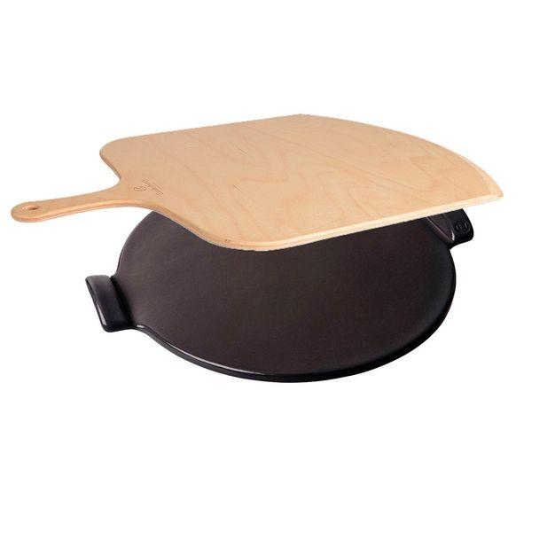 Emile Henry 14.5 Inch Pizza Stone & Peel Gift Set, Charcoal, Broken and Missing Part