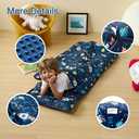 Toddler Nap Mat, Rollup Design Kid Sleeping Mat with Removable Pillow & Minky Blanket, Toddler Sleeping Bag for Daycare Preschool Travel Camping