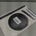 Paper Towel Holder Black, Premium Stainless Steel Kitchen Roll Dispenser, Countertop Roll Organizer with Weighted Base