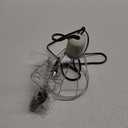 Simple Deluxe Clamp Lamp Light with Steel Cage Wire Grillup To 250W E26 Socket (No Bulb Included) 6' Cord, Silver