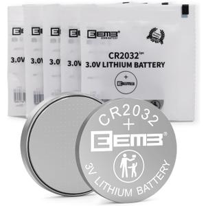 EEMB 5PACK CR2032 Battery - High Performance 3V Batteries, Button Coin Cell Batteries Ideal for Watches and Small Electronic Devices