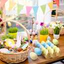 Beeveer 60 Pcs Pastel Easter Speckled Eggs 2.4 in Plastic Speckled Eggs with Pulp Cartons Vase Filler Bowl Basket for DIY Spring Easter Rustic Decor DIY Game Kitchen Craft Adornment(Bright Colors)