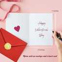 2 x Love You Valentines Day Cards (Black Weirdo)