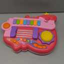 Kids Guitar Toy for 3 Year Old Girl Gift 2-in-1 Electric Guitars with Piano Mode for Toddlers Light Up Music Toys for 3 4 5 Year Old Girls Boys Gifts