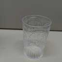 Plastic Vintage Drinking Glasses - 16 oz Stemless Ribbed Highball Glasses Bulk Embossed Reusable Cups for Water Beer Cocktails Juice Wedding Bridal Shower Birthday Event Party(Clear,48 Pcs), 3.1 inch /8 cm x 5.1 inch / 13 cm