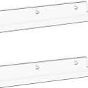 Lifewit Floating Shelves for Wall, 2 Pack 15" Clear Acrylic Shelf Room Decor for Book/Figures/Photo/Makeup in Bathroom, Book Shelf, Living Room, Bedroom, Kitchen Storage and Organization