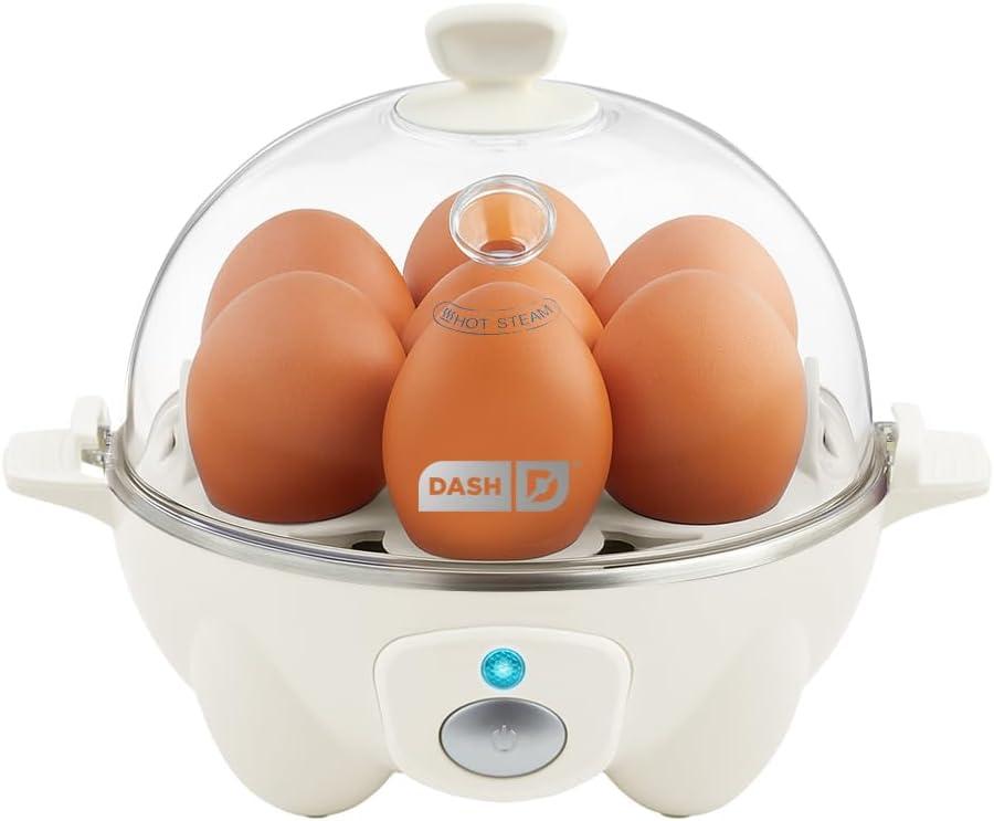 Dash Rapid Egg Cooker - Boiler, Poacher & Steamer - Includes Measuring & Recipe Guide - Dishwasher Safe - BPA Free - Holds 7 Eggs, Cream