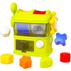 Baby Blocks Color Shape Sorter Montessori Toys for Toddlers 1-3, Sensory Toys, Preschool Learning Activities Matching Game, Educational Toy for Fine Motor Skills, Travel Gift for Boys and Girl