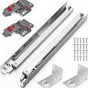 Undermount Soft Close Drawer Slides, Full Extension 3D Locking Device, Rear Mount Brackets, Concealed Bottom Mount Rails for face Frame Cabinet, 100 LB（12 inch, 1 Pair）