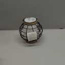 JHY DESIGN Metal Cage LED Lantern Battery Powered,7.3" Tall Cordless Accent Light with 20pcs Fairy Lights.Great for Weddings, Parties, Patio, Events for Indoors/Outdoors.