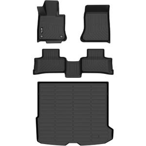 AIPOIL® Floor Mats & Cargo Liner Set for 2023-2025 2026 Mercedes Benz GLC 300 / GLC 43 AMG/GLC 63 AMG(Not for Coupe & PHEV) All Weather Protection TPE Anti-Slip Automotive Full Set Custom Car Mats