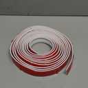 moonoom 20 Ft x 1.6''Wall Decoration Molding Trim,Self-Adhesive 3D Chair Rail Panel Molding, Flexible DIY Wall Trim for Walls Mirror Window Frame and Home Decoration (White)