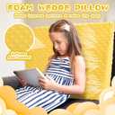 Wedge Pillow for Kids,Memory Foam for Back,Legs & Knees, Relaxation and Comfort, Soft and Breathable, Dot Texture Pillow for Reading Watching TV Gaming Sleeping, Fit for Sofa Floor Room