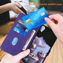 for Pixel 9 Pro XL Case Wallet, Card Holder Slots Wrist Strap, Stand Leather Phone Protective Flip Cases Cover (Purple)