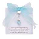MIXJOY Something Blue Bridal Gift - Wedding Accessory with Blue Pearl Ribbon, Bride Pearl Bouquet Garter Charm Gifts, Women's Bridal Shower, Engagement Gift, Bride to Be Party Gifts