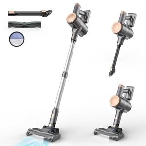 N8 Cordless Vacuum Cleaner,Lightweight Stick Vacuum with Powerful Suction,2200mAh Battery,40 Mins Runtime,Self-Standing, Rechargeable Vacuum Cleaners for Home Hardwood Floor Carpet Pet Hair (Peach)