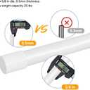 White Curtain Rods 2 Pack, Curtain Rod for Windows 28 to 48 inch, 5/8 inch Diameter Metal Standard Drapery Rod Set with Bracket, Heavy Duty Adjustable Curtain Rod for Bedroom, Kitchen, Easy Install