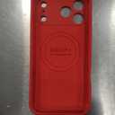 FireNova Magnetic for iPhone 17 Pro Max Case, Compatible with MagSafe, [Integrated Silicone Camera Control Button] [Camera Protection] Anti-Scratch Microfiber Lining Phone Case, 6.9", Deep Red