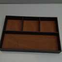 BTSKY 4 slots Desk Drawer Organizer, PU Leather Drawer Storage Organizer Divider for Office Desk Supplies Value Collection and Accessories Multi-Purpose Storage Desktop Organizer Tray(Brown)