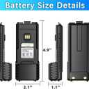 BAOFENG BF-F8HP PRO AR-5RM Battery Rechargeable 3800mAh Extended Battery Compatible with UV-5G Plus,UV-5RH PRO GPS,5RM,GM-5RH GMRS USB-C Charger for Ham Radio Handheld Walkie Talkies Accessories
