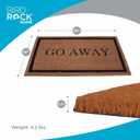 BIRDROCK HOME Go Away Coir Doormat | 18 x 30 Inch | Standard Welcome Mat with Black Border and Natural Fade | Vinyl Backed | Outdoor