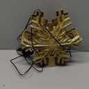 Christmas Tree Toppers Lighted with 6 Projection Modes, Christmas Snowflake Tree Topper with Built-in LED Rotating Lights, Gold 3D Glitter Projection for Xmas Party Holiday Decorations